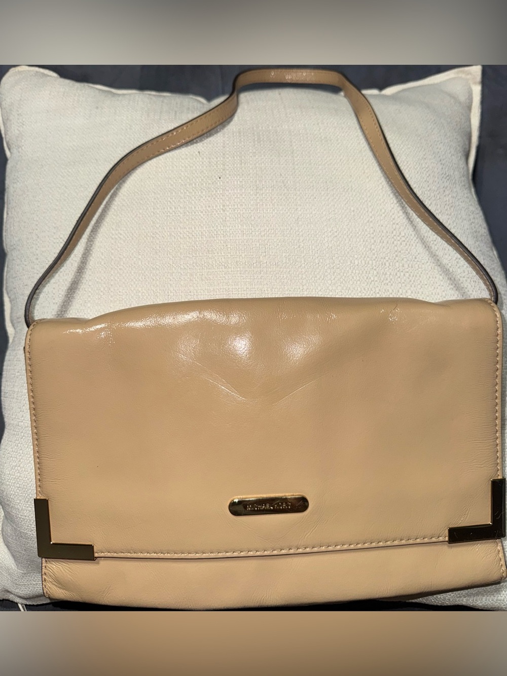 Michael Kors Beige Leather Clutch